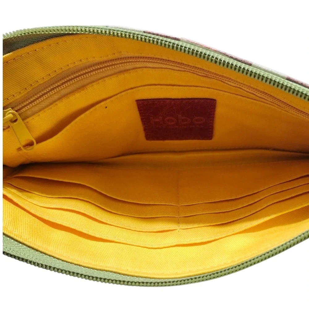 Hobo The Original Vida‎ Clutch Wallet  Patchwork Checkered Leather Wristlet